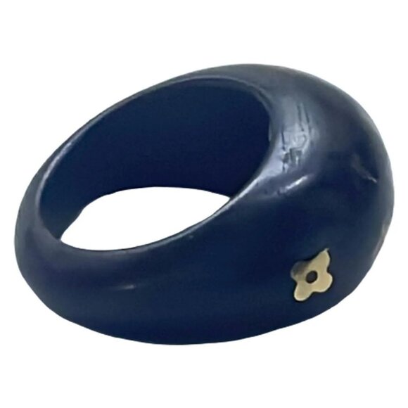 Auth LOUIS VUITTON Bergsylvania M65935 Dark Brown Gold - GA0110 Ring #8 - Picture 2 of 4